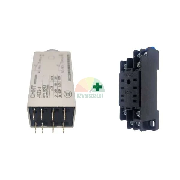 Časové relé 8-pin 24V DC 10s s paticí na DIN lištu