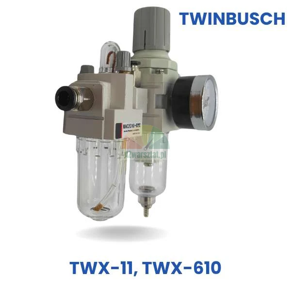Kompletní servisní jednotka stlačeného vzduchu typ C TWX-11 TWX-610 náhrada za Twin Busch s manometrem a filtrem