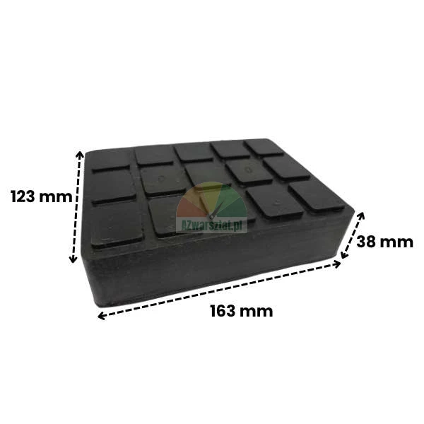Gumová podložka pro autozvedák 123x163x38mm