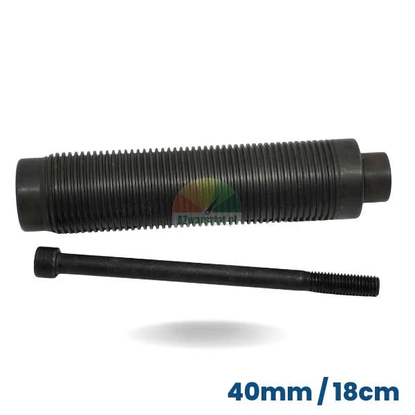 Hřídel vyvažovačky o průměru 40mm a délce 18cm s upevňovacím šroubem