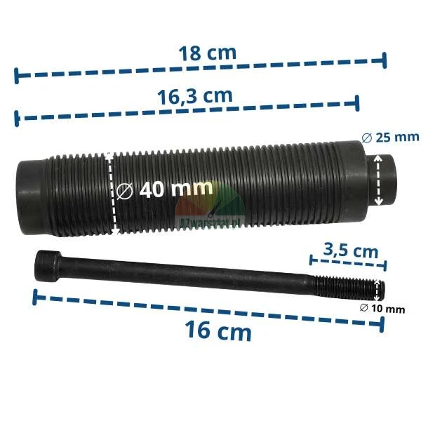 Hřídel vyvažovačky 40mm (18cm) s montážním šroubem