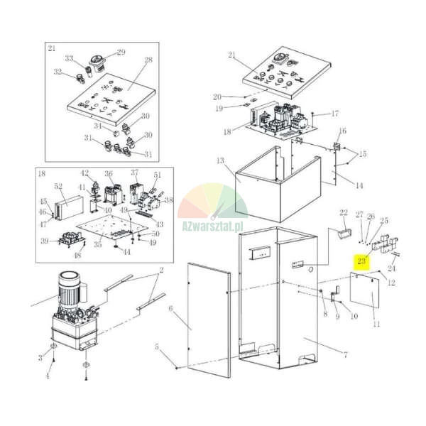 Technické schéma elektromagnetického pneumatického ventilu Twin Busch Typ A.