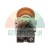 Nouzové hřibové tlačítko s kontaktním blokem NC 1-2 a kovovým úchytem - zadní pohled