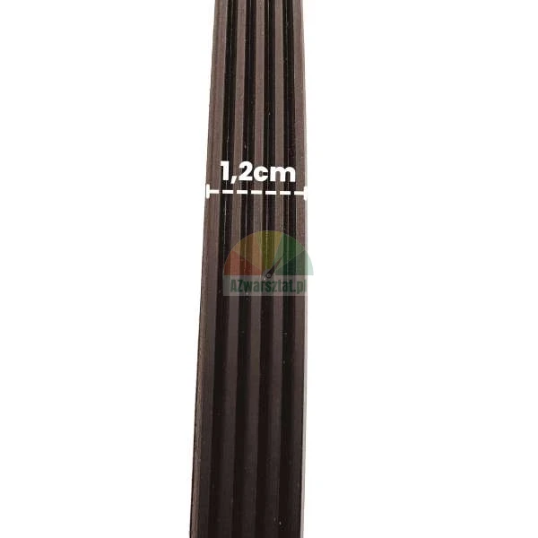 Černý řemen vyvažovačky kol šířka 1,2 cm, 5 žeber 4 drážky