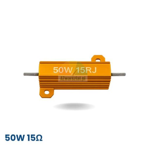 Brzdny odpor 50W 15 Ohm ve zlatem hlinikovem pouzdre pro vyvazovacku kol