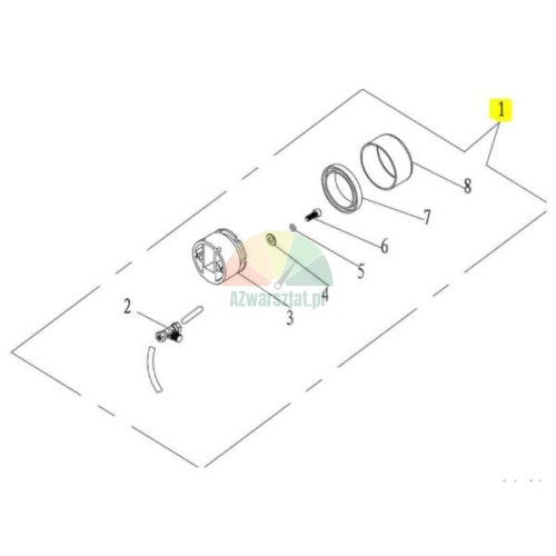 Kompletní aretační válec pro zouvačku Invento TC 720