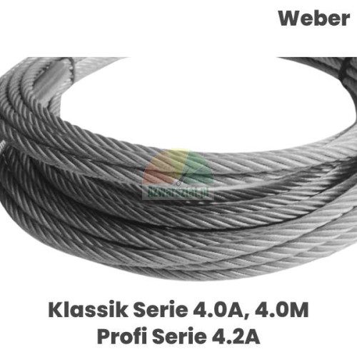 Ocelové lano zvedáku pro řady Weber Klassik 4.0A, 4.0M a Profi 4.2A