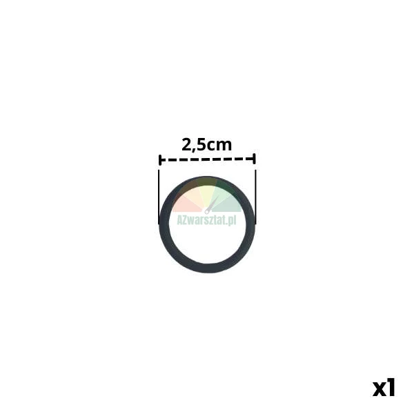 Černý gumový o-kroužek o průměru 2,5 cm, množství 1 kus
