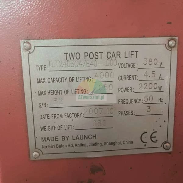 Ocelové lano pro zvedák Launch TLT 240SCA/E40