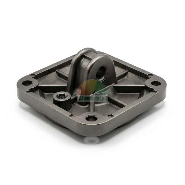Montážní příruba pro pohon 100mm s okem 11cm, kovový upevňovací prvek.