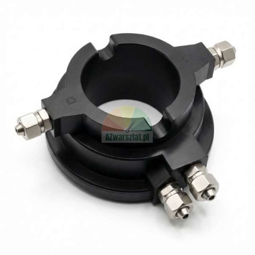 Černý rozdělovač vzduchu pod stůl typ A 49,5 mm s kovovými spojkami