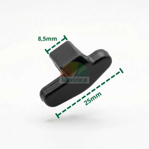 Plastová krytka na montážní patku Typ AN s rozměry 8.5mm a 25mm