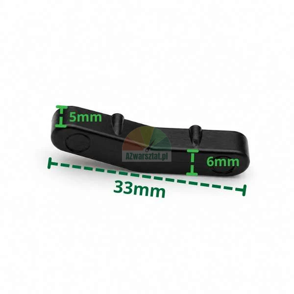 Plastová krytka pro montážní patku typ AO s rozměry 33mm x 5mm x 6mm