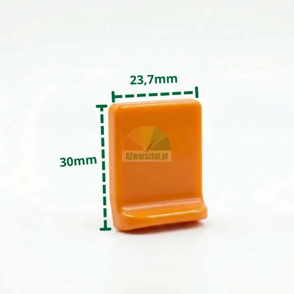 Oranžová plastová ochrana montážní patky Typ Z s rozměry 30x23,7mm