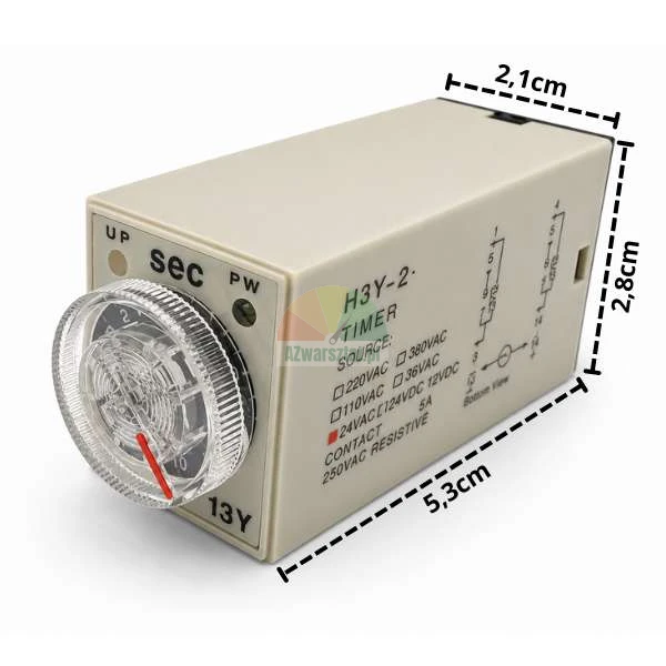 Časové relé H3Y-2 AC 24V 10s 8-pin