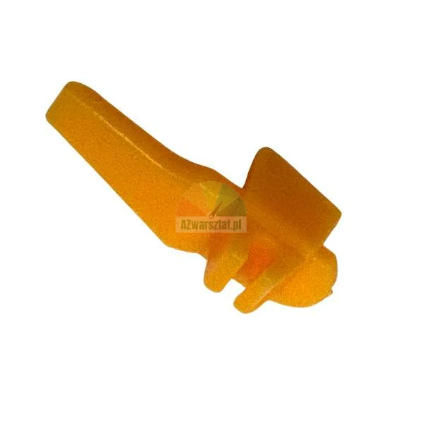 Malý oranžový plastový díl páčky nebo spouště pro mechanické zařízení