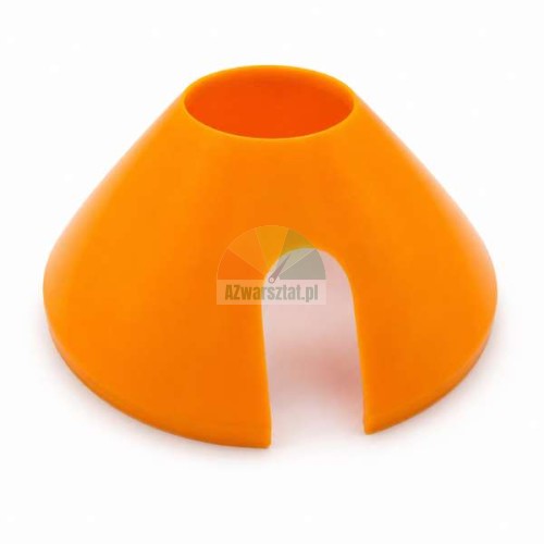 Oranžový plastový kužel 120mm/40mm s bočním výřezem.