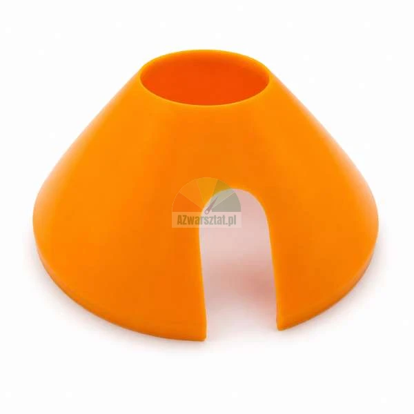 Oranžový plastový kužel 120mm/40mm s bočním výřezem.