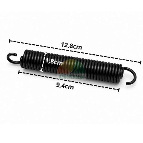 Černá pružina pro zouvačku pneumatik o délce 12,8 cm