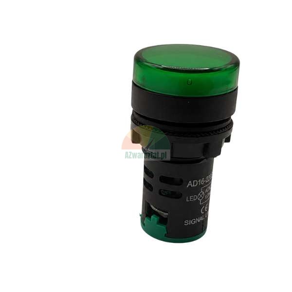 Kontrolka LED zelená 22 mm AC/DC 24V