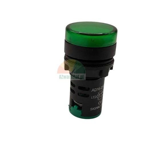 Zelena LED signalizacni kontrolka 22 mm AC/DC 24V