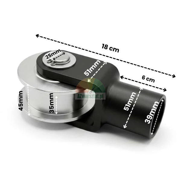 Řetězové kolo pro dvousloupový zvedák s držákem 36mm s rozměry
