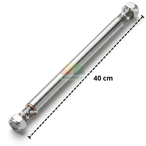 Pístní tyč pro válec odražeče, délka 40 cm, s maticemi