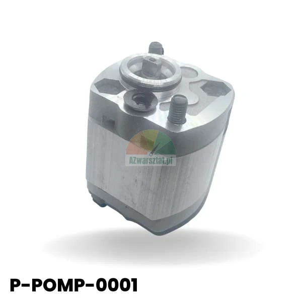 Hydraulicke zubove cerpadlo 2.1 s oznacenim P-POMP-0001, pohled shora na prirubu a hridel.