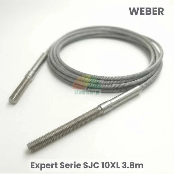 Ocelové synchronizační lano pro zvedák Weber Expert Serie SJC 10XL, délka 3.8m se závitovými koncovkami