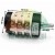 Mini otocny spinac EN60947-3 (20A) s vyznacenymi rozmery: telo 60 mm na 40 mm, hridel 6 mm na 26 mm.